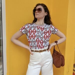 Hermes 100% Cotton Tee Shirt